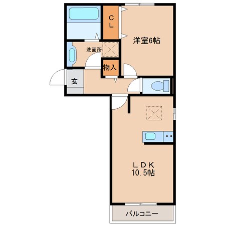 アメニタ（Ｄ）の物件間取画像